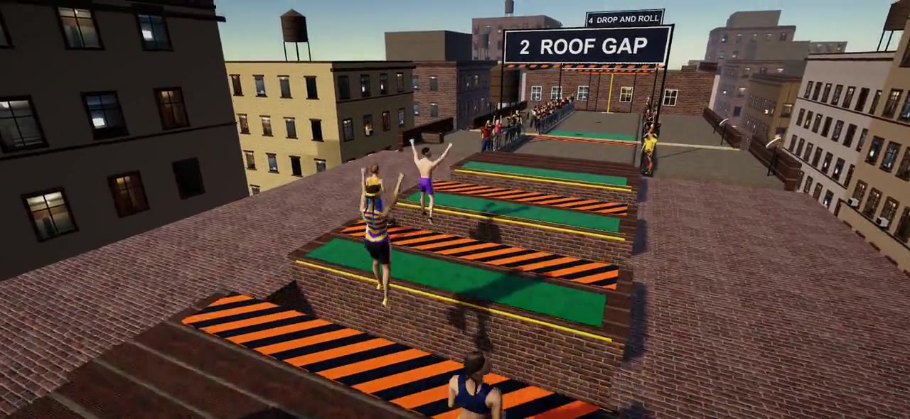 City Parkour level 3, Roof District, first view